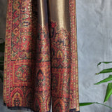 Moonlight Pashmina – Gold-Red Two-Tone Darbar Kani Shawl