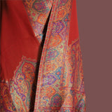 New collection Moonlight Pashmina – Orange-Red Two-Tone Mughal Shawl