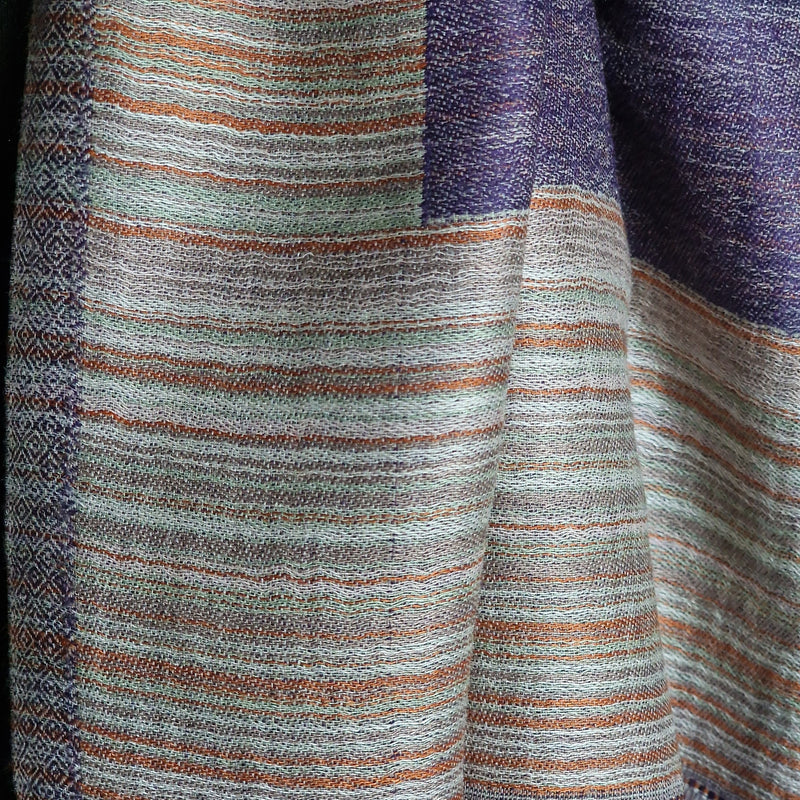 Warm Kashmiri Scarf Dark Purple Pashmina Wrap - Purple Haze
