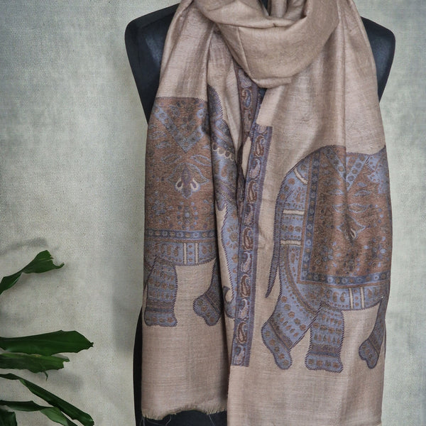 Pashmina Fine Wool Blend Elephant Weave