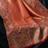 New collection Moonlight Pashmina – Orange-Red Two-Tone Mughal Shawl