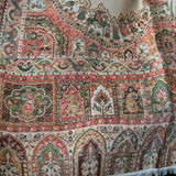 Moonlight Pashmina Shawl Two Tone Mughal border- Marigold New Collection!