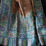 Moonlight Pashmina – Blue-Gold Two-Tone Kani Shawl
