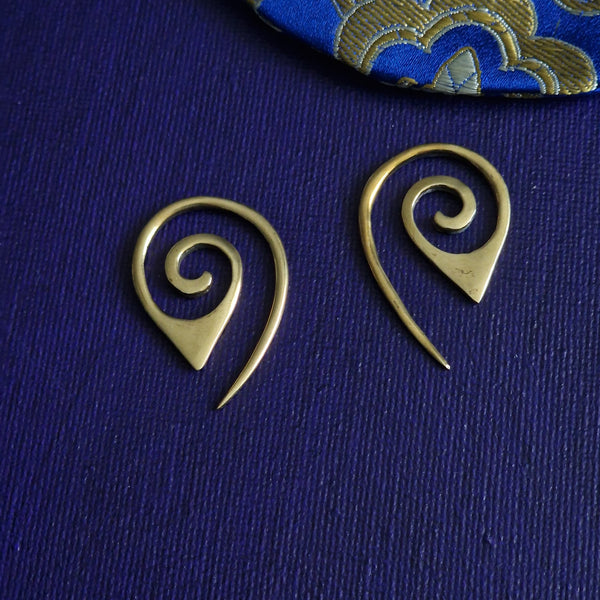 Spiral Tribal Hoop Earring