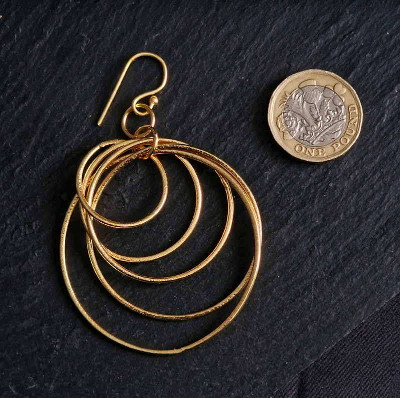 Multi Hoop Lightweight Unique Handmade Hook Earrings