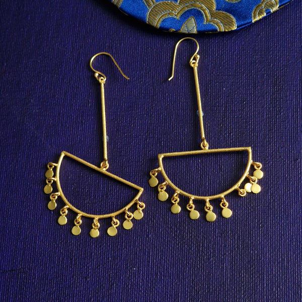 Beautiful Brass One-Of-A-Kind Hook Earrings