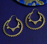 Tribal Boho Handmade Double Hoop Earrings