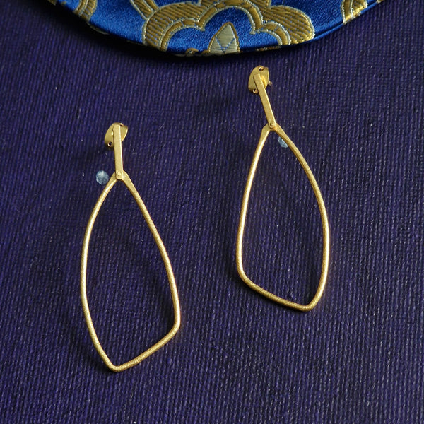 Minimalist Insect Wing Inspired Handmade Post back Earrings