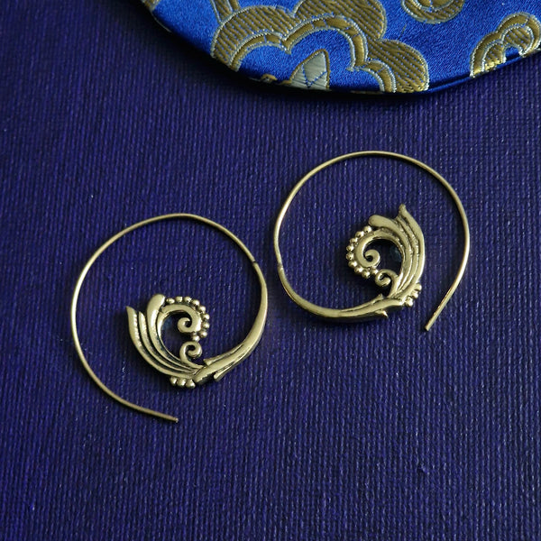 Hoop Lightweight Brass Handmade Earrings