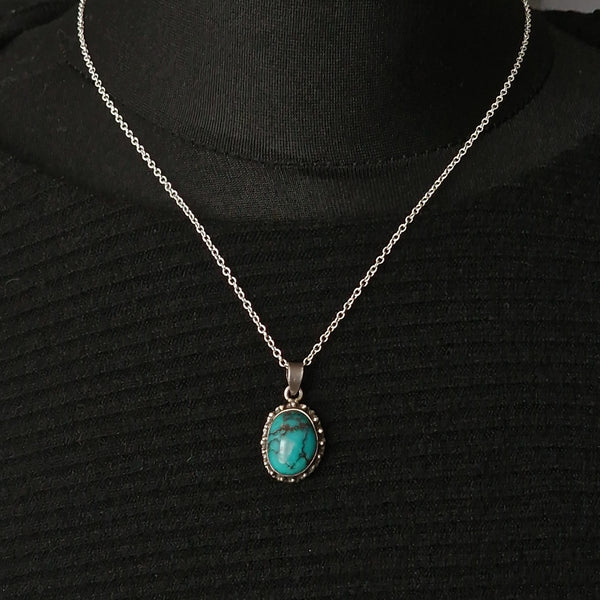 Vintage Turquoise Pendant - A Timeless Accessory