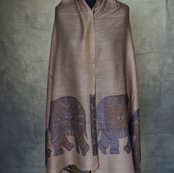 Pashmina Fine Wool Blend Elephant Weave