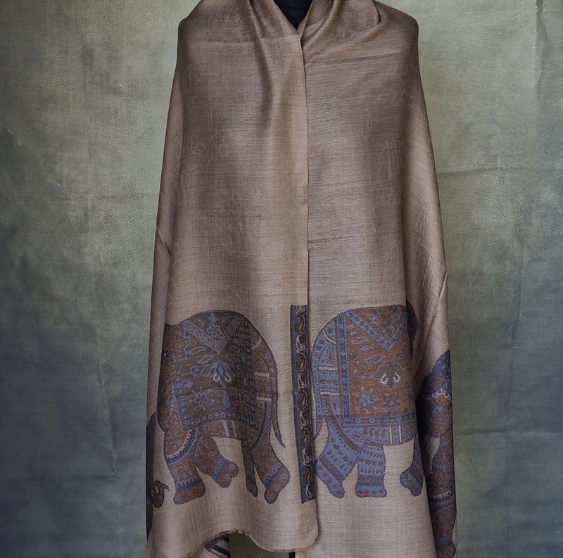 Pashmina Fine Wool Blend Elephant Weave