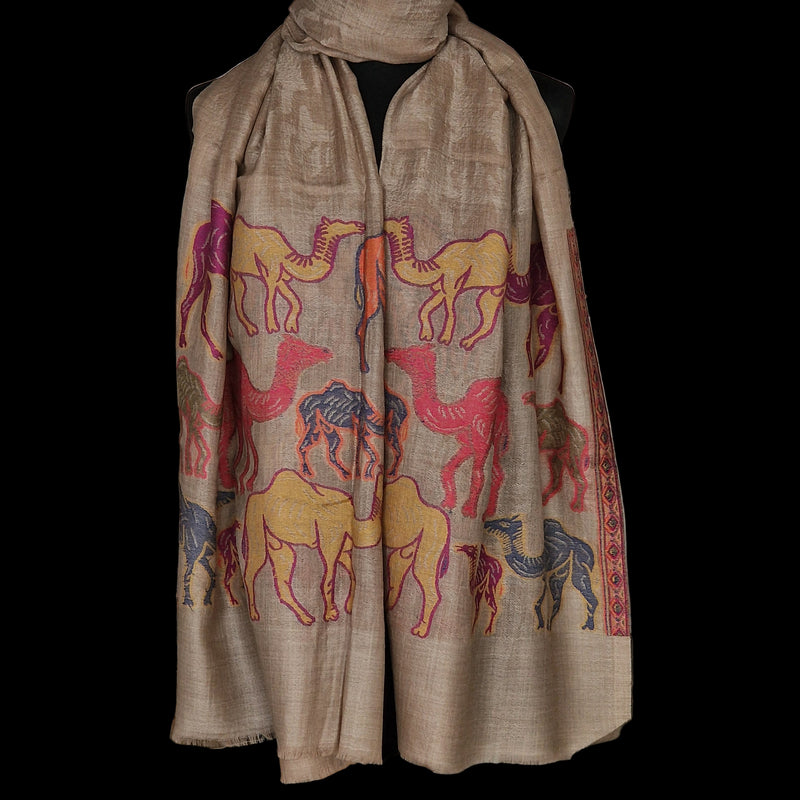 Fine Wool Blend Kani Kashmir Pashmina Stole – Sahara