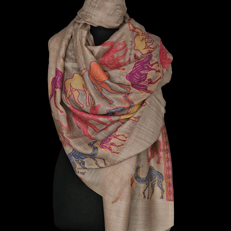 Fine Wool Blend Kani Kashmir Pashmina Stole – Sahara