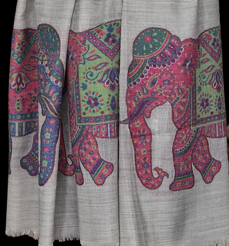 Traditional Kashmir Pashmina – Lightweight & Luxuriously Soft – Ivor White