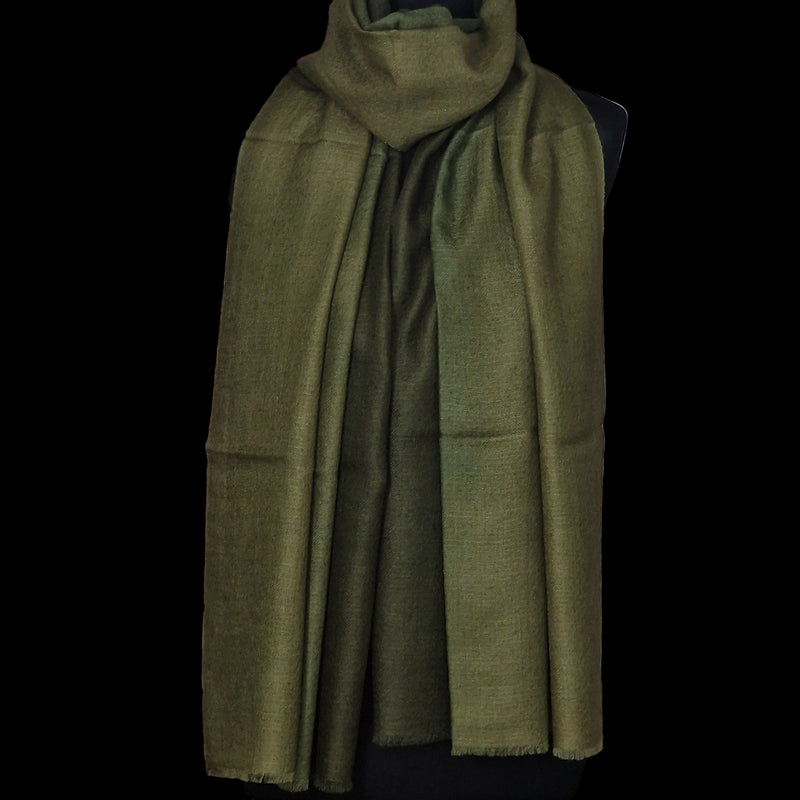 Luxury Soft Kashmir Ombre Pashmina Pure 100% Cashmere Stole - Forest Green
