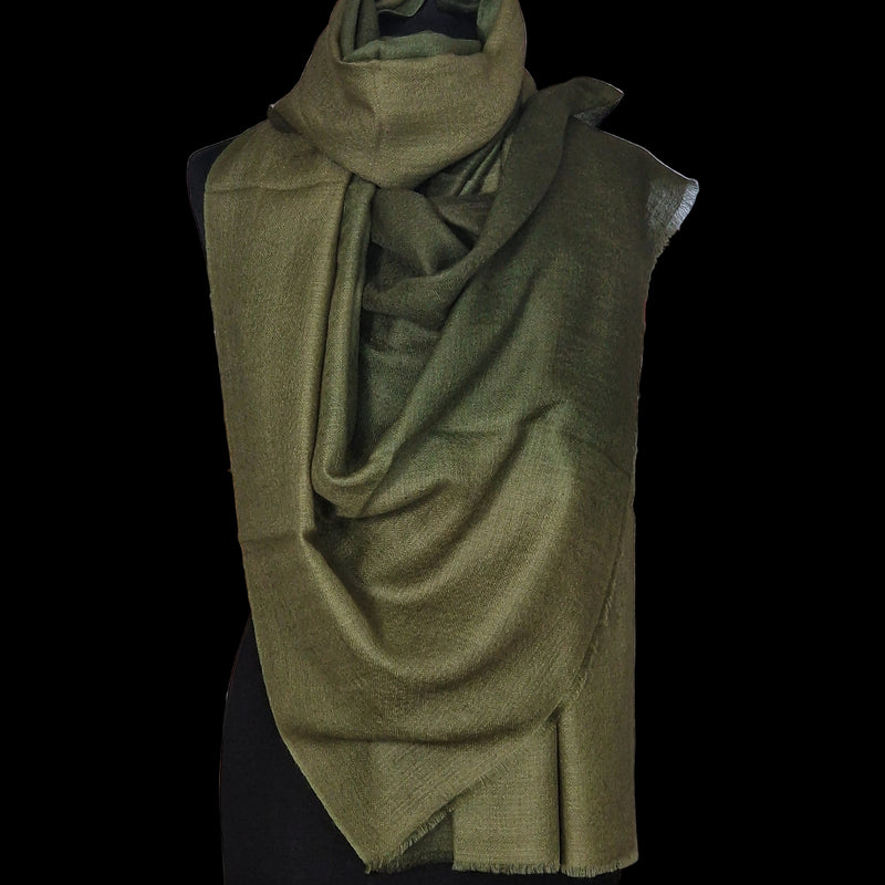 Luxury Soft Kashmir Ombre Pashmina Pure 100% Cashmere Stole - Forest Green