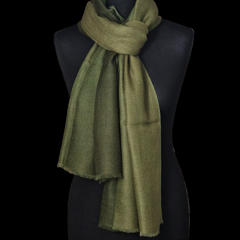 Luxury Soft Kashmir Ombre Pashmina Pure 100% Cashmere Stole - Forest Green