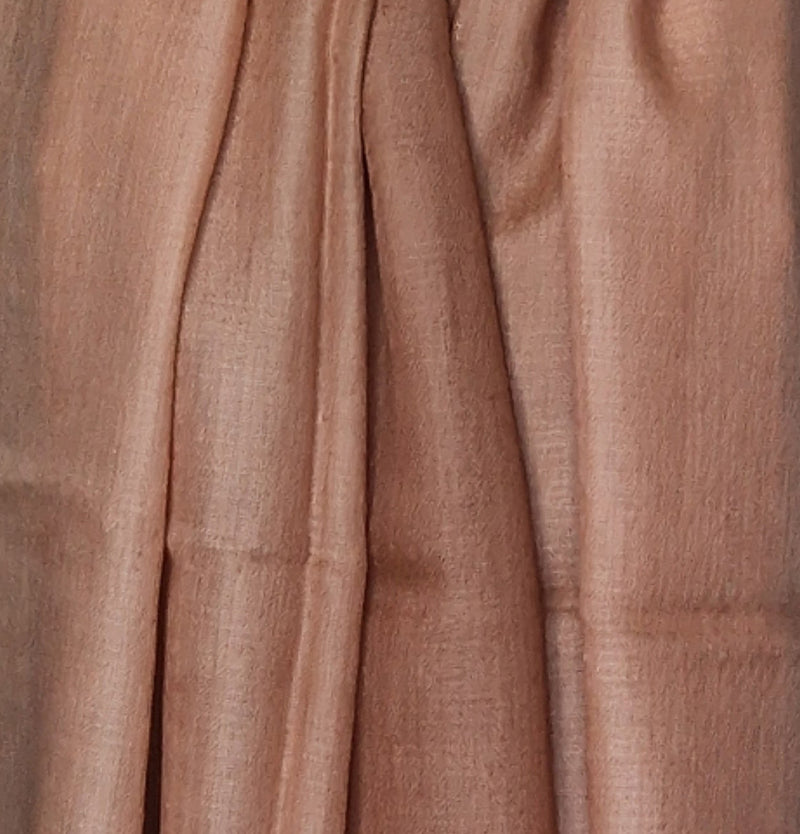 100% Pure Kashmiri Cashmere Hand Woven Ombre Pashmina Stole - Frappe Beige