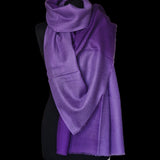 Luxury 100% Kashmiri Cashmere Purple Ombre Pashmina Stole - Veronica - Baga Ethnik Living Default Title Accessories:Scarves & Wraps