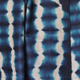 Authentic Luxury Kashmir Pure 100% Natural Cashmere dye-tie Pashmina Stole - Waves Blue