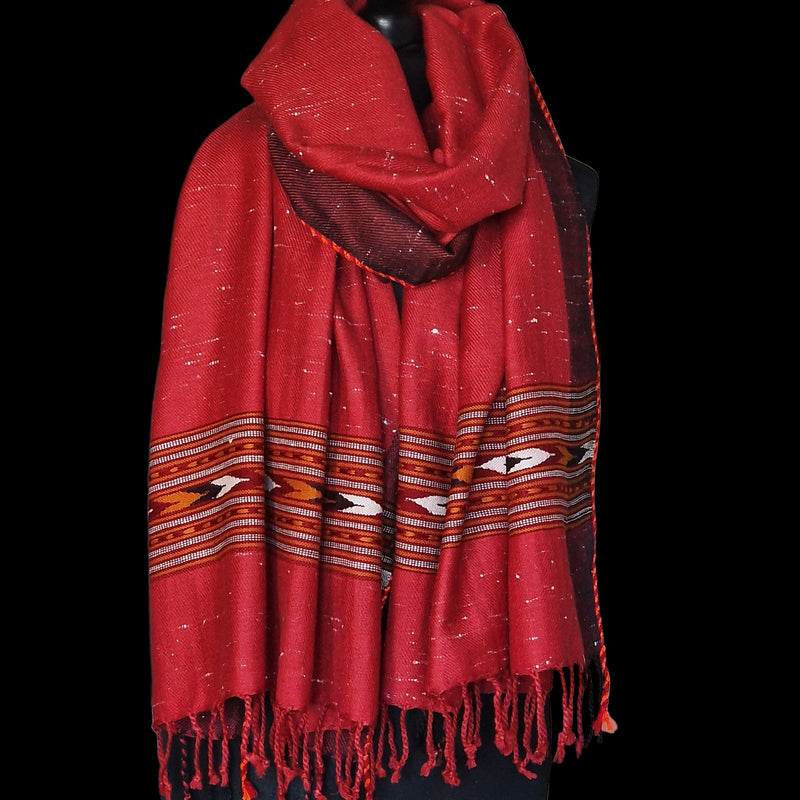 Handspun Himalayan Tibet Shawl 100% Yak wool - Baga Ethnik Living Default Title Accessories:Scarves & Wraps