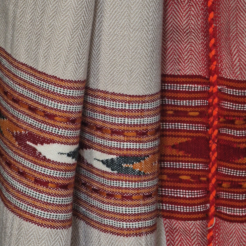 Sand Beige Yak Wool Shawl – Himalayan Handwoven Warmth - Baga Ethnik Living Default Title Accessories:Scarves & Wraps