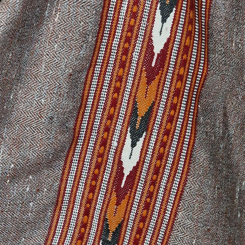 Raw Khaki Yak Wool Shawl – Earthy, Honest, and Handmade - Baga Ethnik Living Default Title Accessories:Scarves & Wraps