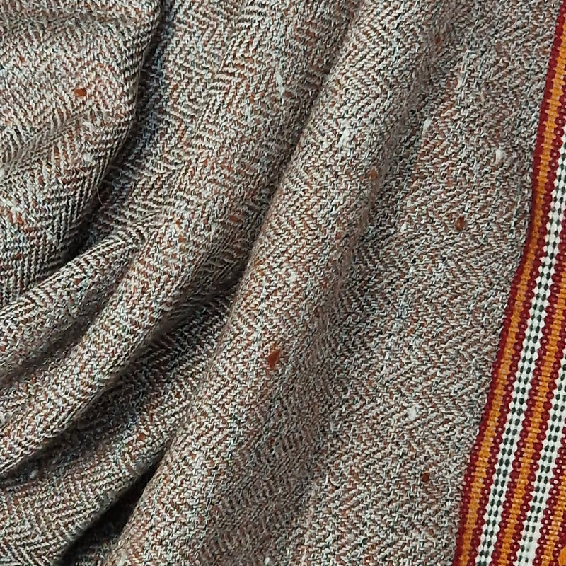 Raw Khaki Yak Wool Shawl – Earthy, Honest, and Handmade - Baga Ethnik Living Default Title Accessories:Scarves & Wraps