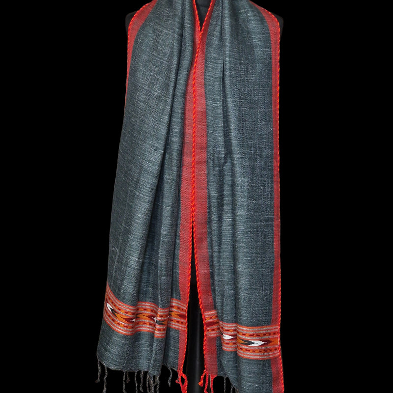 Pure 100% Himalayan Yak Wool Brown Diamond Weave Stole - Baga Ethnik Living Default Title Shawl
