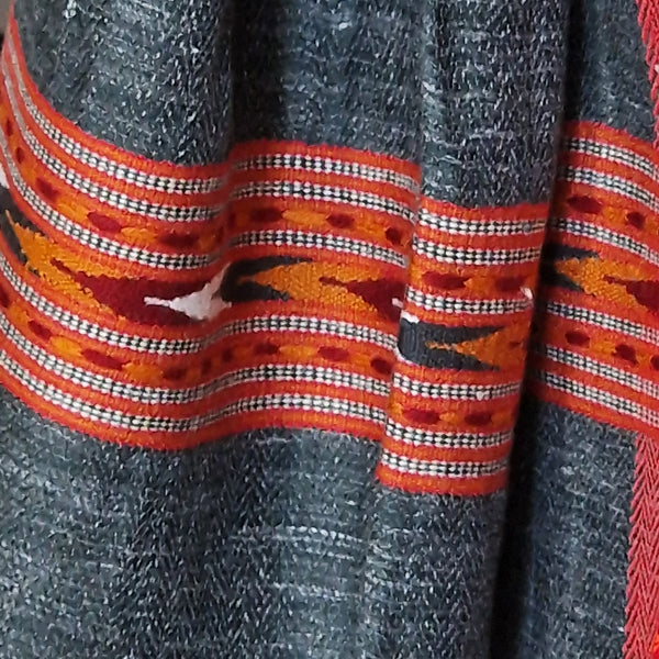 Pure 100% Himalayan Yak Wool Brown Diamond Weave Stole - Baga Ethnik Living Default Title Shawl