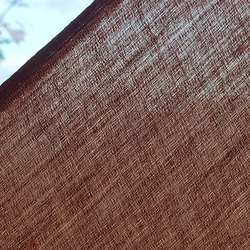 Yak Wool Shawl – Handspun Fine Wool, Brown Raw Borders - Orange - Baga Ethnik Living Default Title Shawl