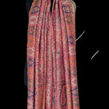 Bloom Paisley Pashmina Kani-Style Weaved Shawl – Rose Pink