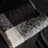 Luxury Soft Kashmir Pashmina Cashmere Stole - Black and white