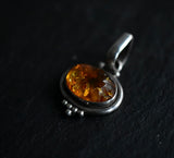 Simple Vintage Baltic Amber Sterling Silver 925 Pendant - Baga Ethnik Living
