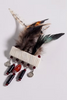 Garo Heritage Feather Brooch – Carnelian & Brass Detail
