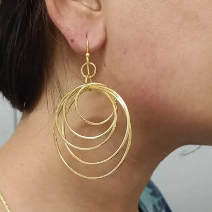 Multi Hoop Lightweight Unique Handmade Hook Earrings