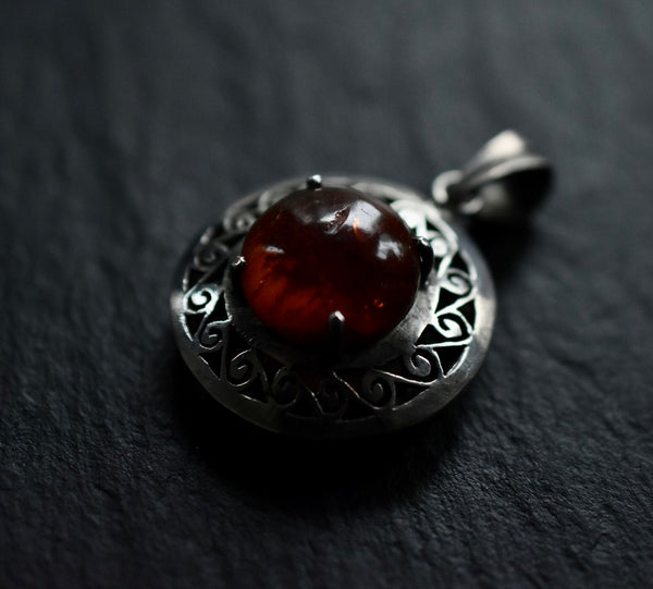 Extravagant Handmade Baltic Amber Silver Sterling 925 Pendant