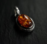 Intricate Vintage Baltic Amber Silver Sterling 925 Pendant - Baga Ethnik Living