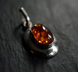 Beautifully Simple Vintage Baltic Ambr 925 Silver Sterling Pendant - Baga Ethnik Living