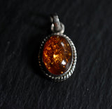 Intricate Vintage Baltic Amber Silver Sterling 925 Pendant - Baga Ethnik Living