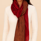 Twilight Reversible Collection Shawl – Maroon & Gold Glow, Metallic Thread Elegance