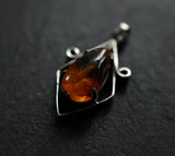 Eye-Catching Handcrafted Vintage Baltic Amber Silver Sterling 925 Pendant - Baga Ethnik Living