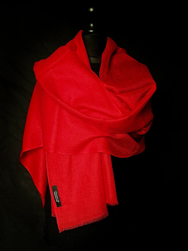Authentic Luxury Soft 100% Cashmere - Ruby Red