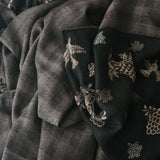 Authentic Luxury Soft Kashmir Border Kani Weave Pashminas - Warm Dove