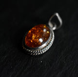 Intricate Vintage Baltic Amber Silver Sterling 925 Pendant - Baga Ethnik Living