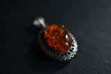 Stunning Vintage Baltic Amber Silver Sterling 925 Pendant - Baga Ethnik Living