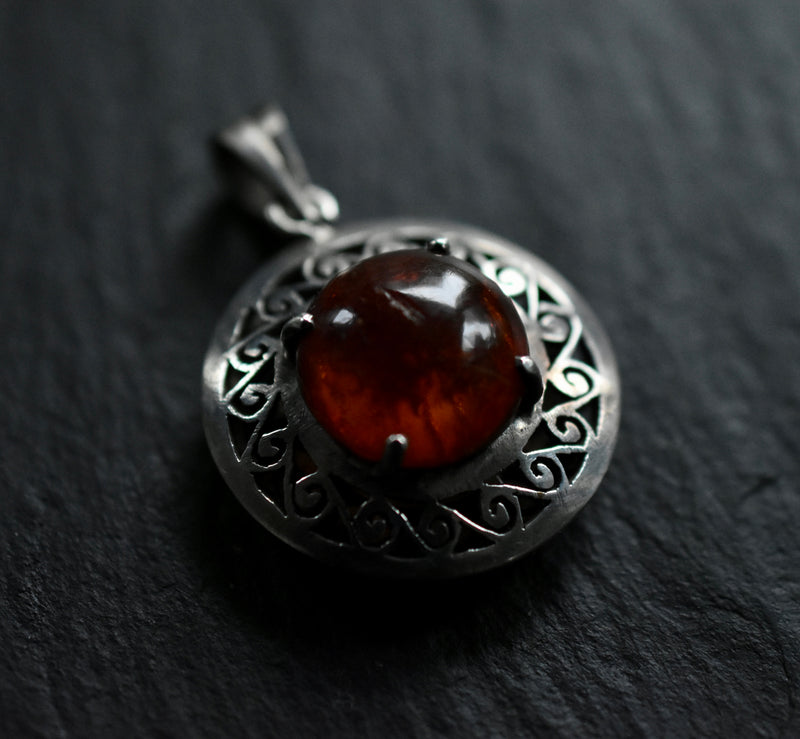 Extravagant Handmade Baltic Amber Silver Sterling 925 Pendant - Baga Ethnik Living