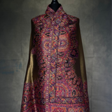 Moonlight Pashmina – Gold-Fuscia Two-Tone Darbar Kani Shawl