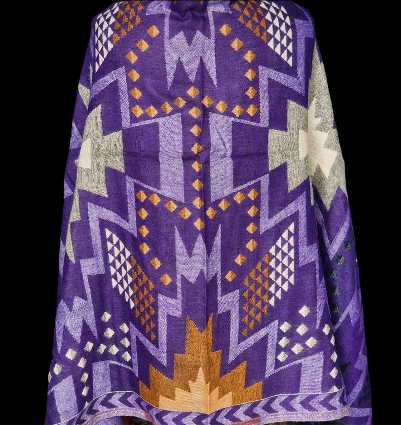 Wool Blanket Shawl – Handmade, Unisex, Gift-Ready